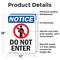 Signmission Do Not Enter Sign, Vinyl Decal, 12in W x 18in L, 2PK OS-2PACK-NS-D-1218-V-11219 - alternate 4